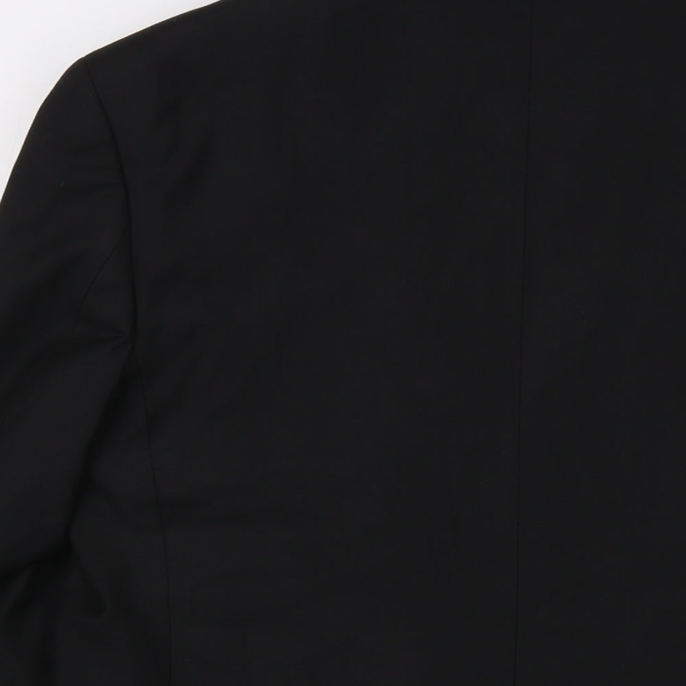 Marks & Spencer Mens Black Polyester Jacket Suit Jacket Size 40 Regular