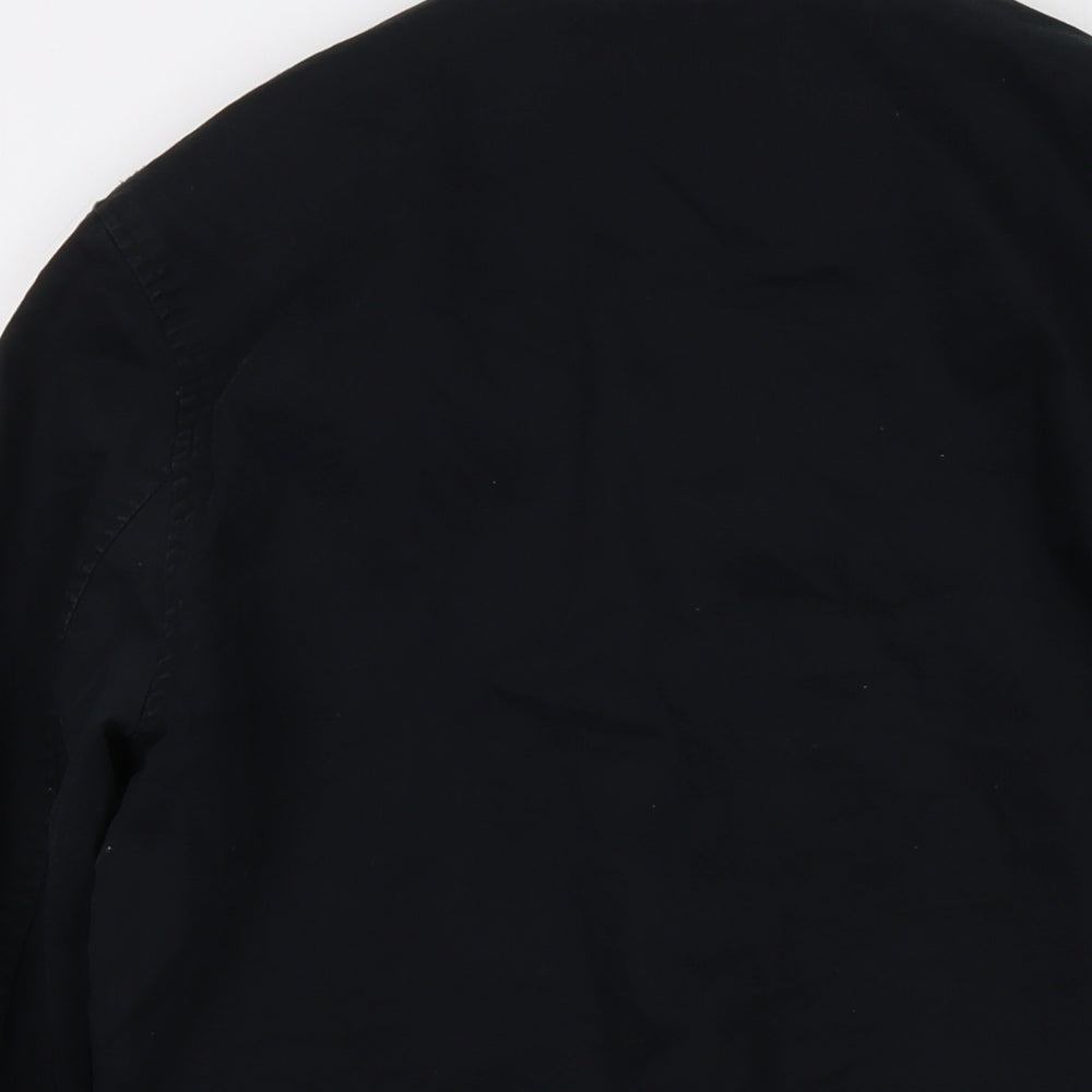 River Island Mens Black Bomber Jacket Jacket Size M Zip