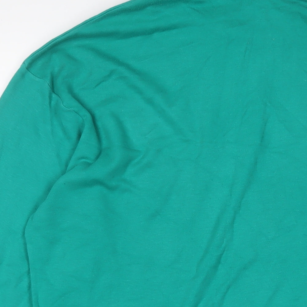 St Michael Mens Green Cotton Pullover Sweatshirt Size M