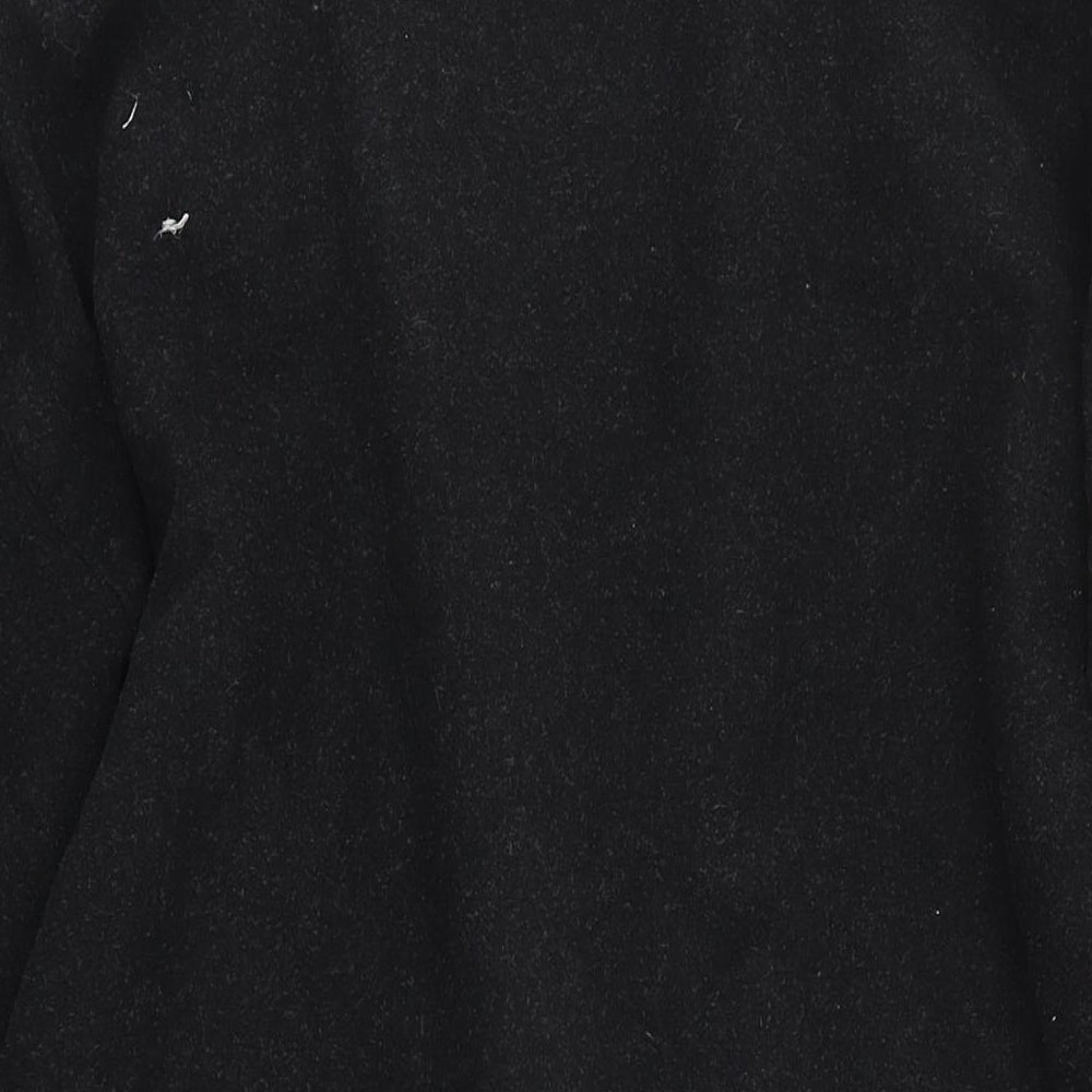 John Slim Mens Black Overcoat Coat Size 44 Zip