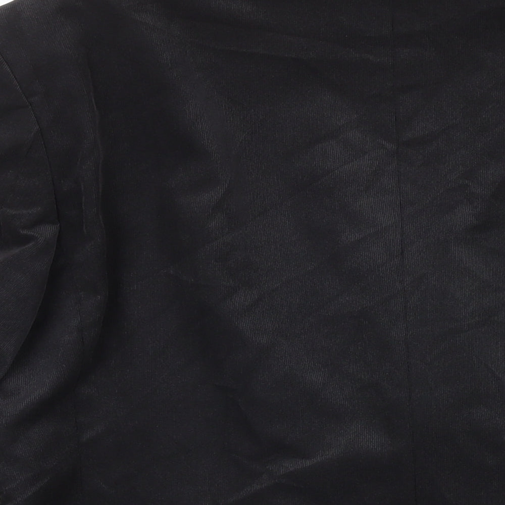 Marks & Spencer Mens Black Polyester Jacket Blazer Size 42 Regular