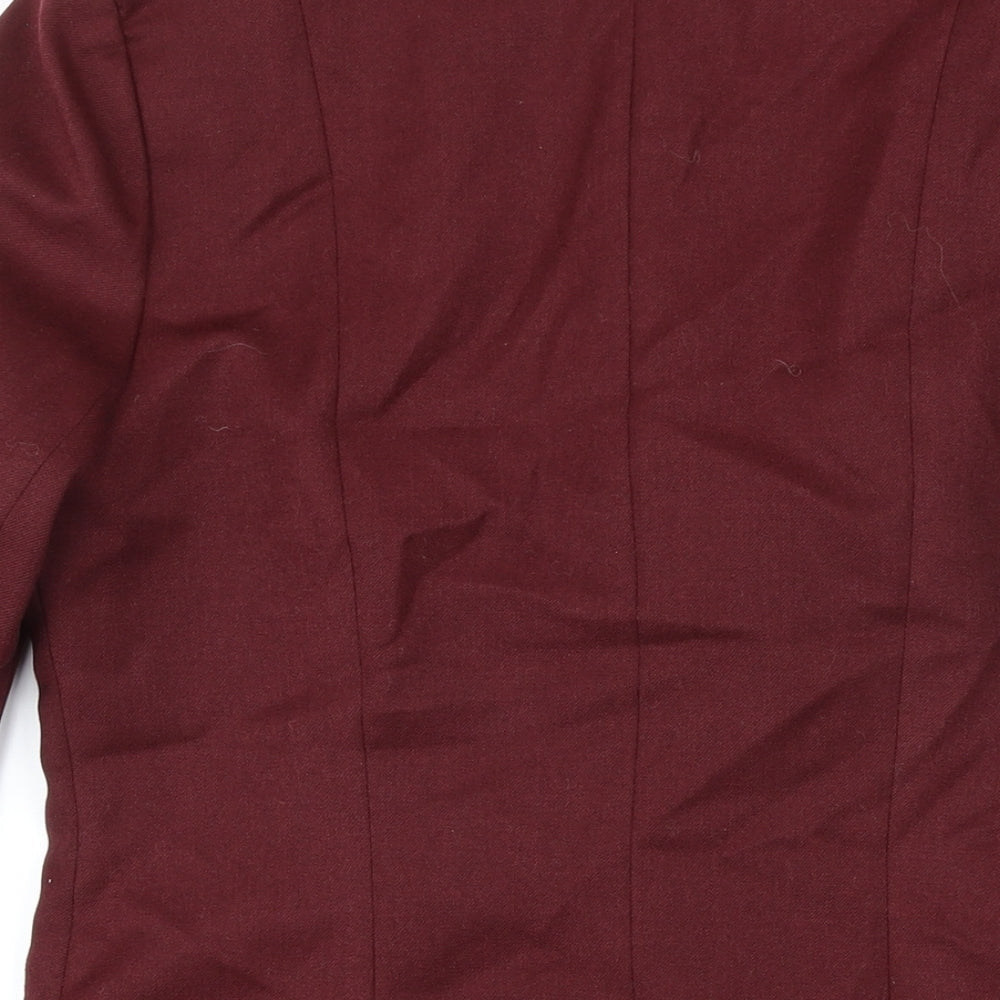 St Bernard Womens Red Jacket Blazer Size 10 Button