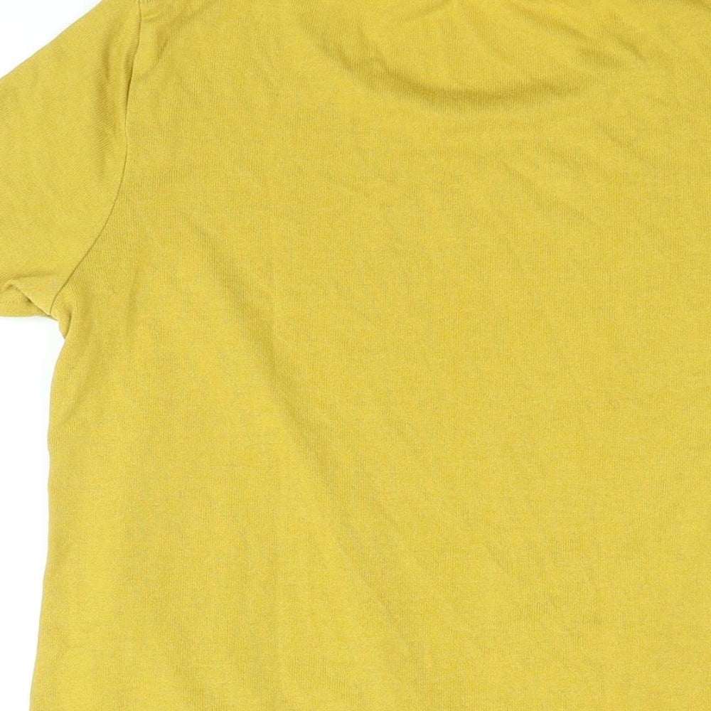 NEXT Womens Yellow Polyester Basic T-Shirt Size 10 Round Neck