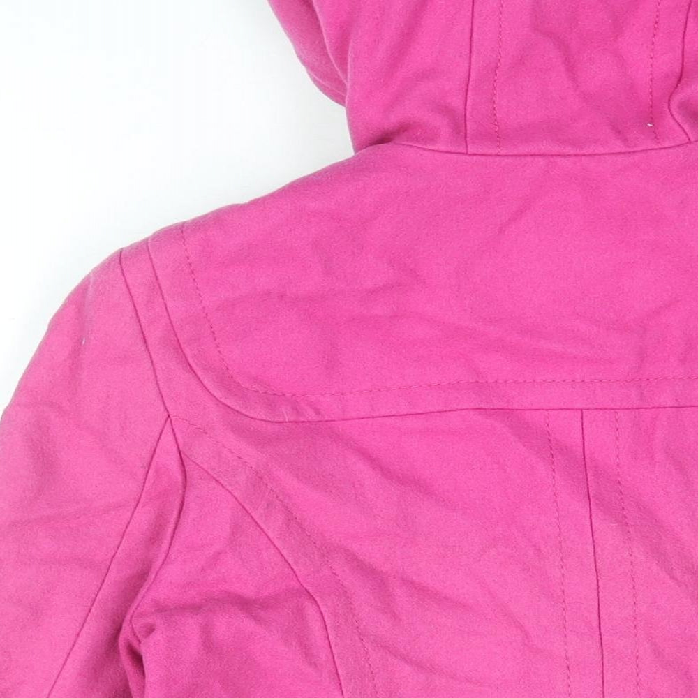 Dorothy Perkins Womens Pink Overcoat Coat Size 12 Snap