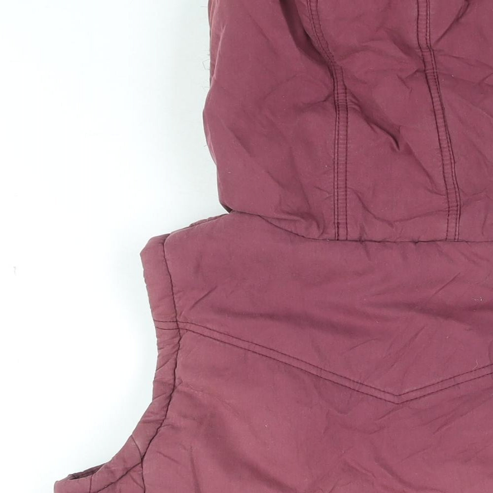 Marks & Spencer Womens Pink Gilet Coat Size 10 Zip
