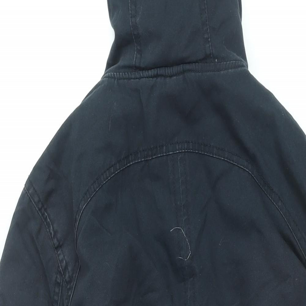 New Look Womens Blue Overcoat Coat Size 12 Zip