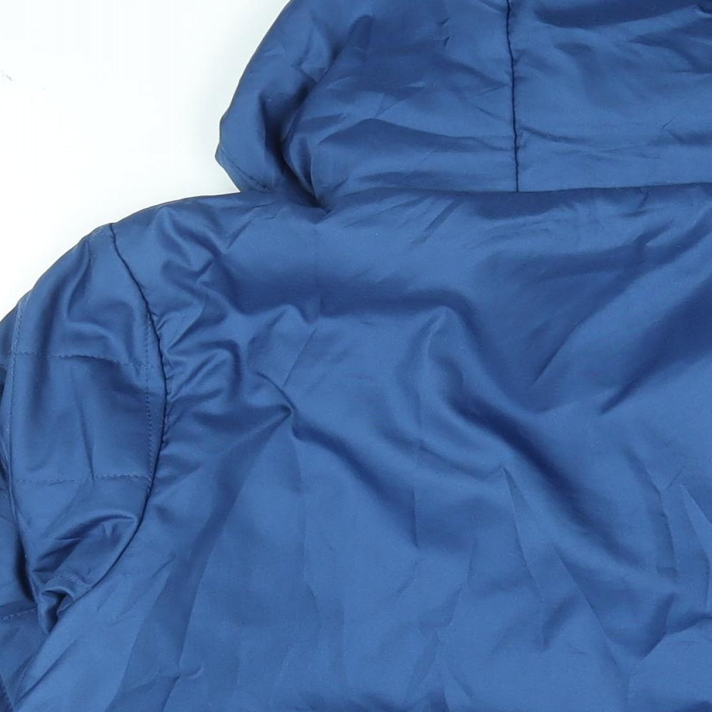 Anne De Lancay Womens Blue Jacket Coat Size M Zip