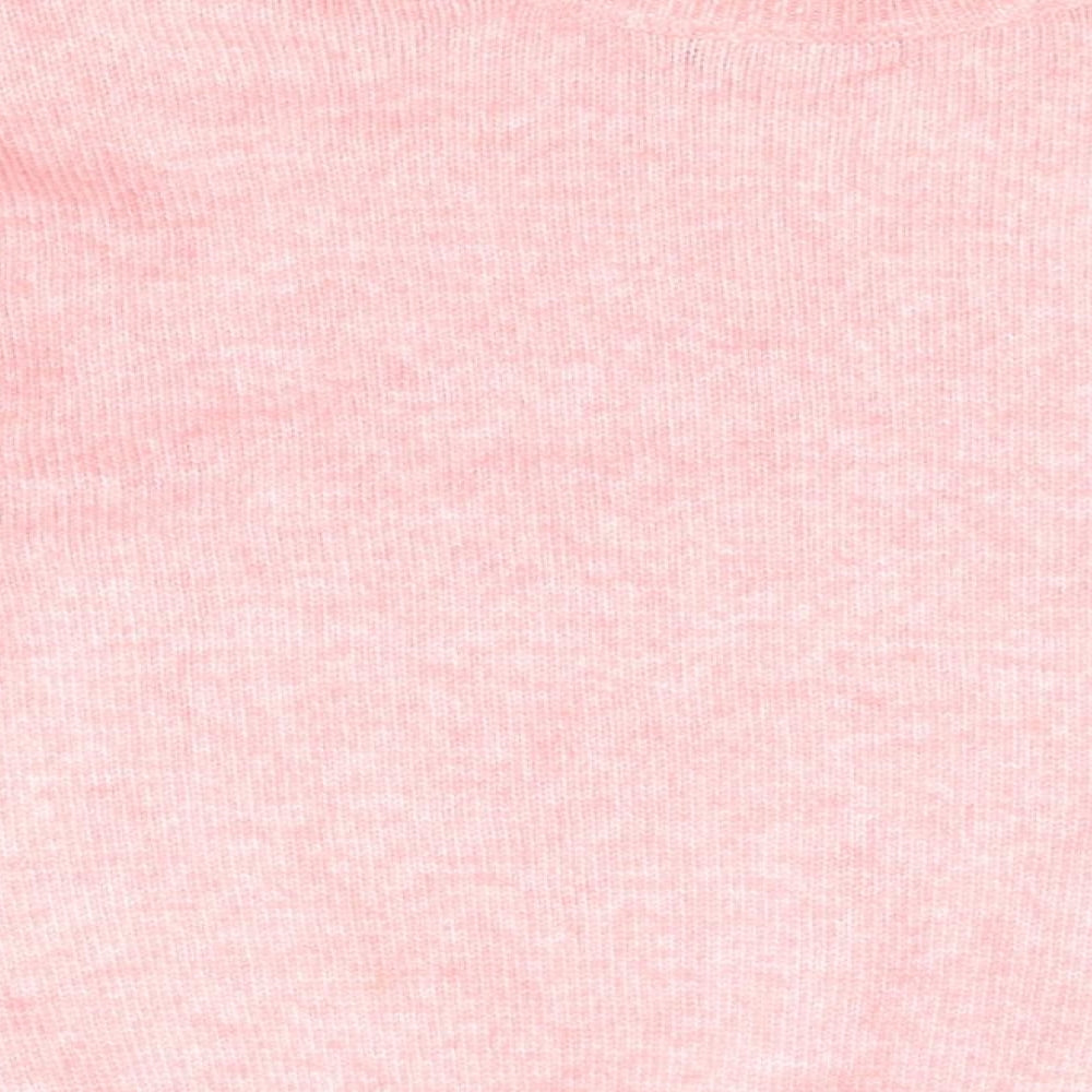 Marks & Spencer Womens Pink High Neck Polyester Pullover Jumper Size S