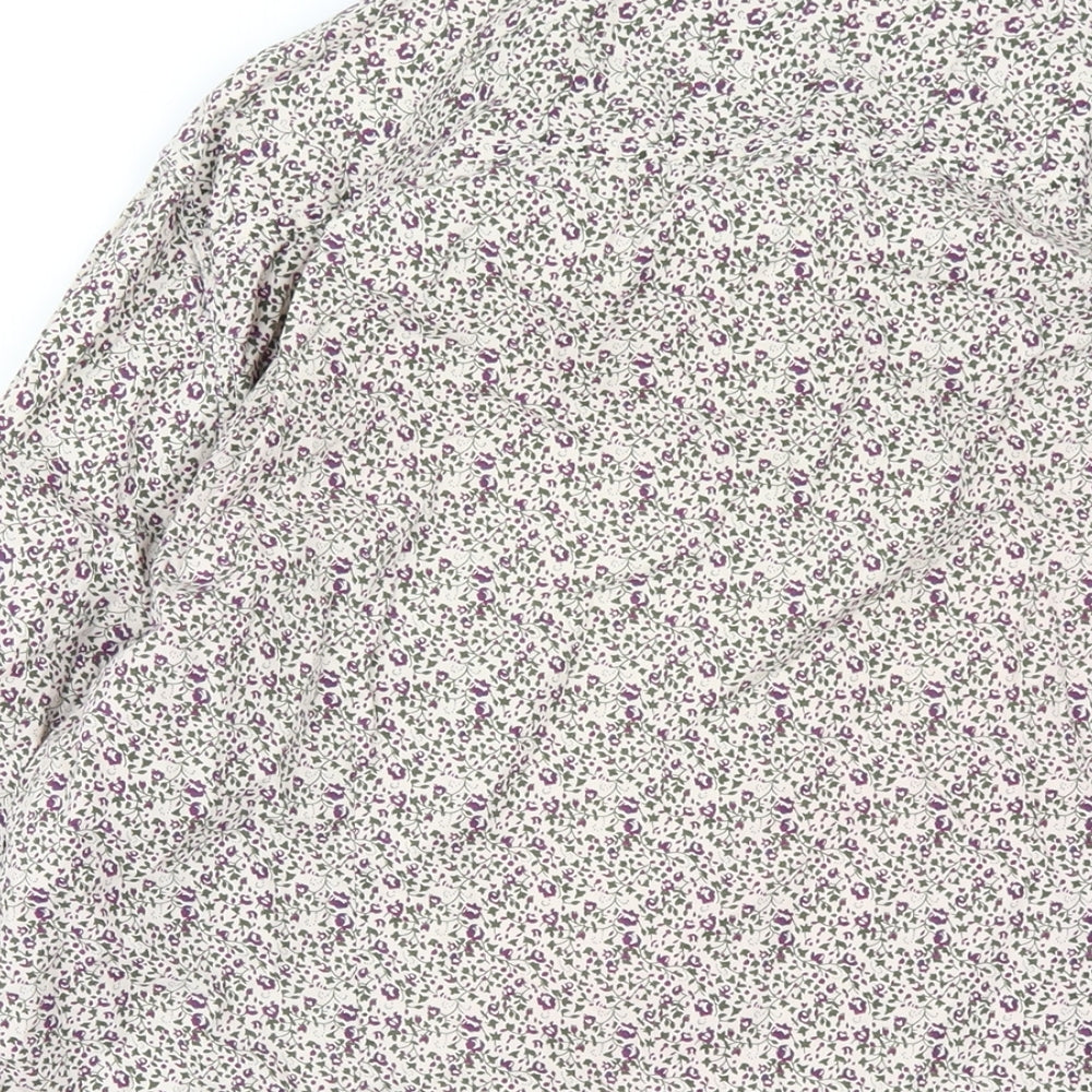 Crew Clothing Multicoloured Geometric Cotton Button-Up Size M Collared Button