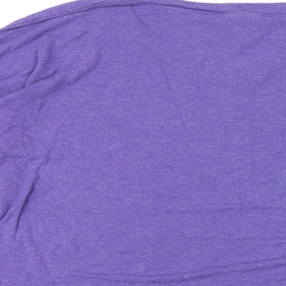 CAbi Womens Purple Viscose Basic T-Shirt Size M V-Neck