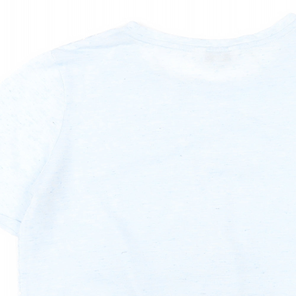 NEXT Womens Blue Polyester Basic T-Shirt Size 12 Round Neck