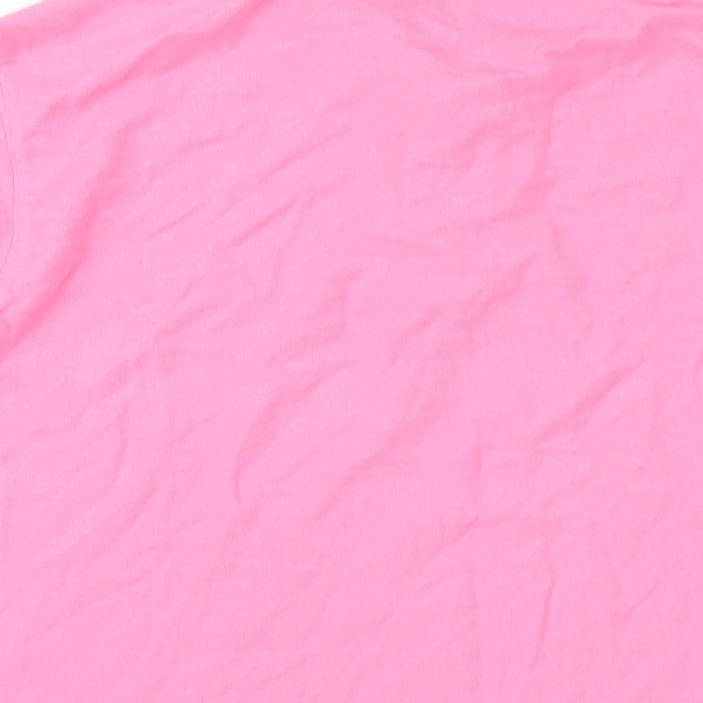 Marks & Spencer Mens Pink Cotton Polo Size M Collared Button