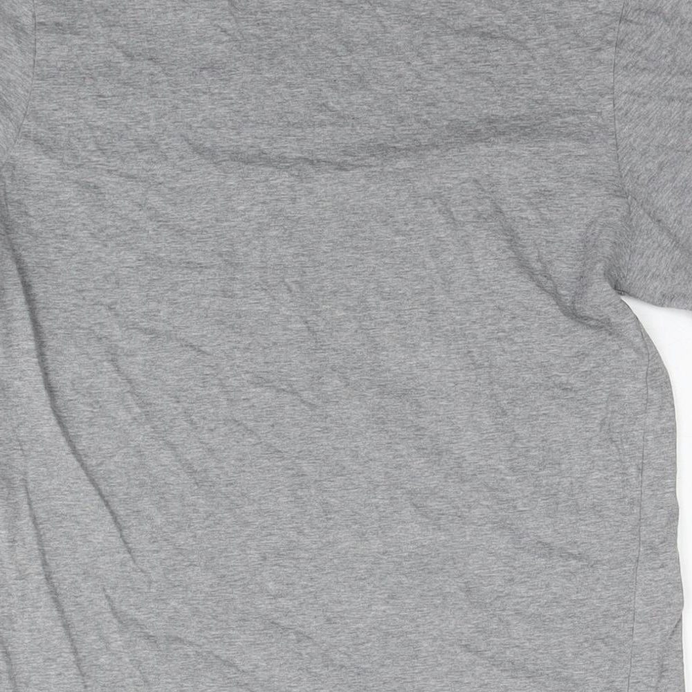 BOSS Mens Grey Cotton T-Shirt Size S Round Neck