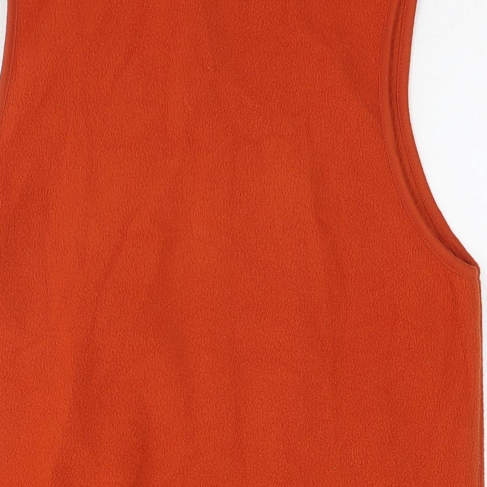 St Bernard Womens Orange Gilet Waistcoat Size 10 Zip - Size 10-12