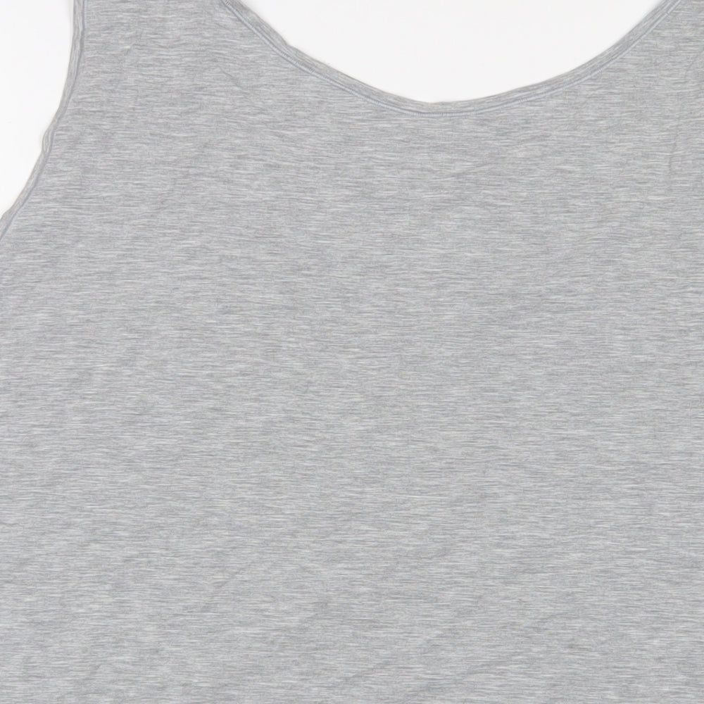 Marks & Spencer Womens Grey Modal Basic Tank Size 28 Scoop Neck