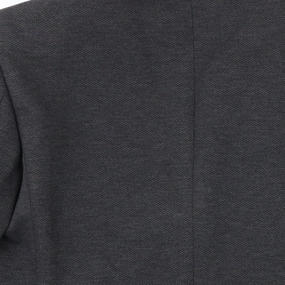 Marks & Spencer Mens Grey Polyester Jacket Blazer Size 40 Regular