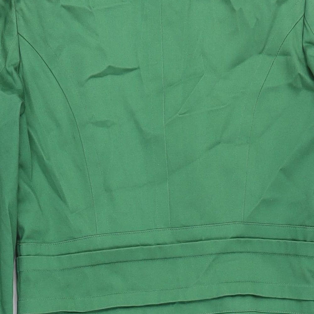 Marks & Spencer Womens Green Rain Coat Coat Size 10 Button