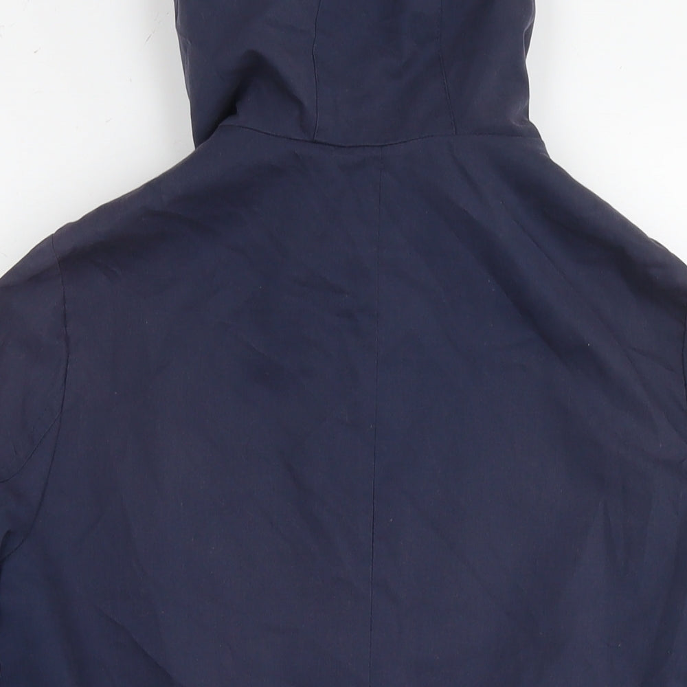 VERO MODA Womens Blue Parka Poncho Size S Zip