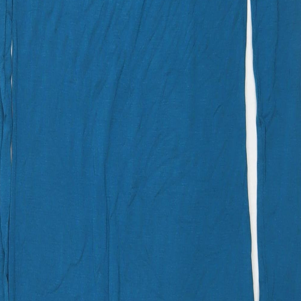 Brezza Womens Blue Viscose Maxi Size S Round Neck Pullover - Size S/M