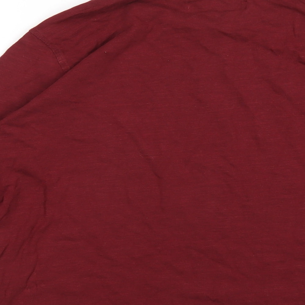 Zara Boys Red Cotton Basic T-Shirt Size 9 Years Round Neck Pullover