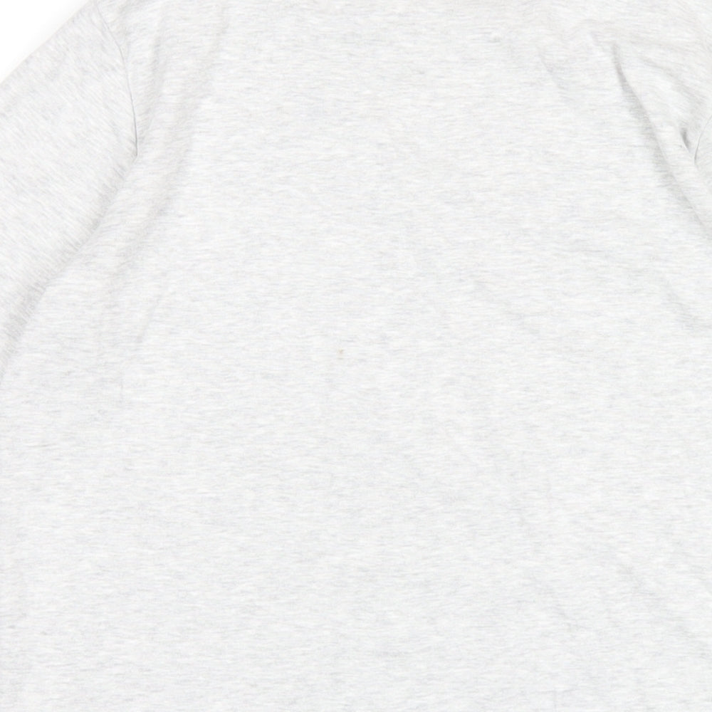Marks & Spencer Womens Grey Cotton Basic T-Shirt Size 12 Round Neck