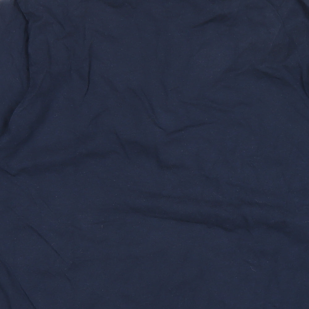 Next Mens Blue Cotton Polo Size XL Collared Button