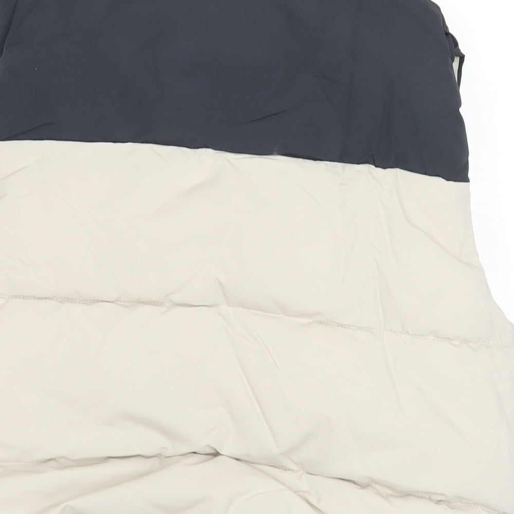 Marks & Spencer Boys Beige Quilted Waistcoat Size 11-12 Years Snap