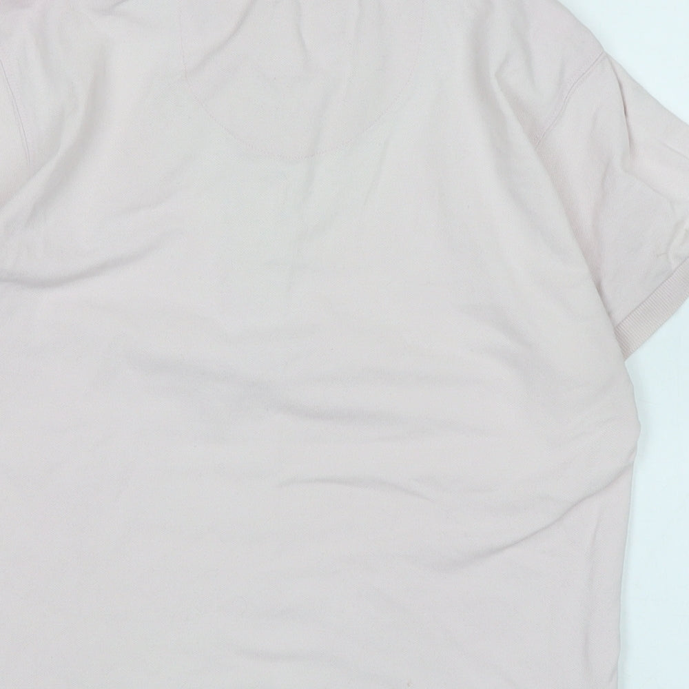 Athletic Apparel Womens Pink Cotton Basic Polo Size 14 Collared - Logo