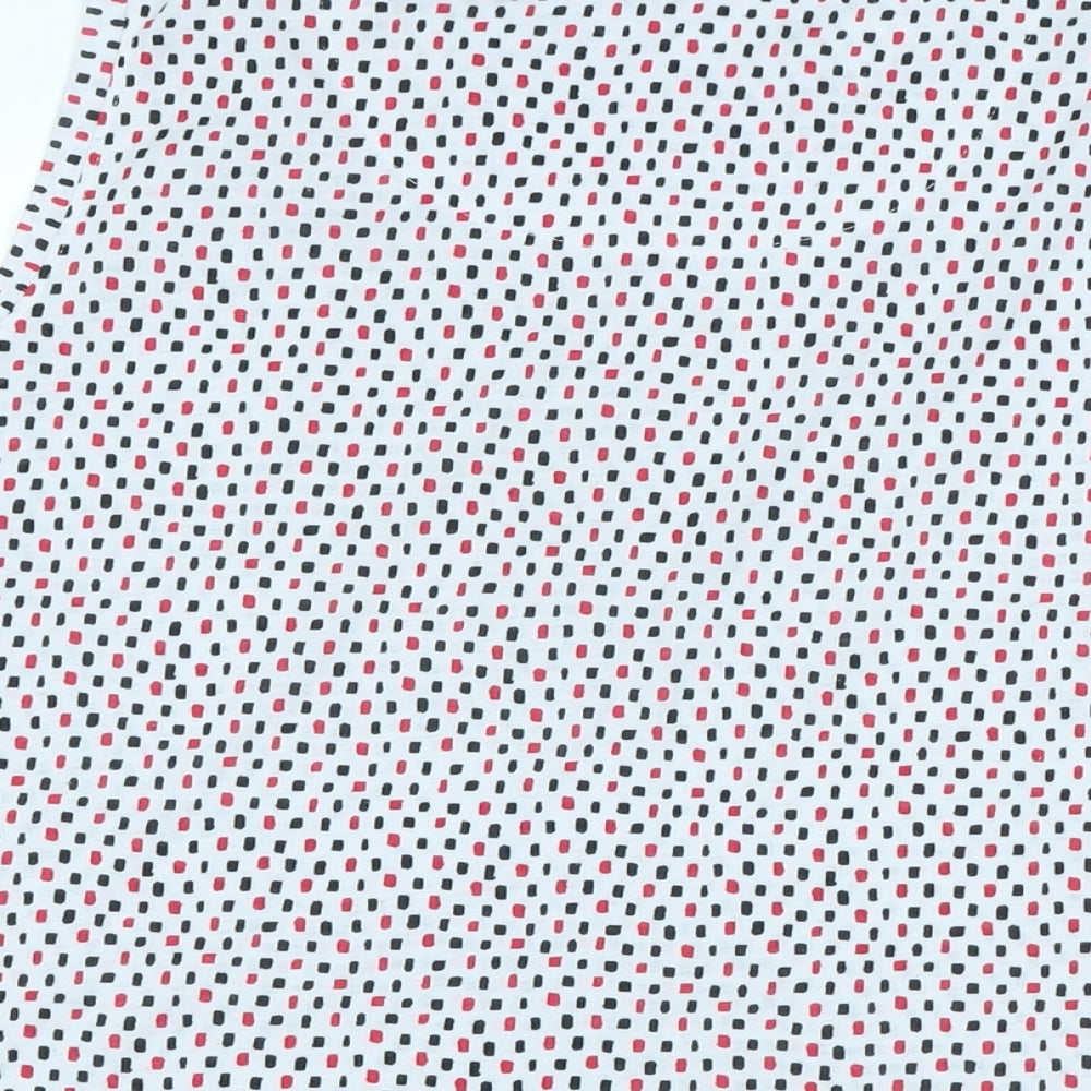 Marks & Spencer Womens White Cotton Basic Tank Size 20 Boat Neck