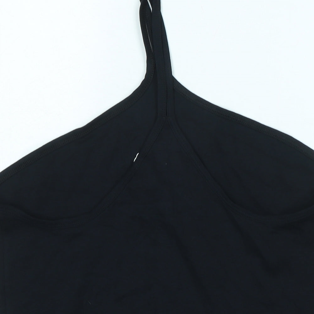 marks Womens Black Cotton Basic Tank Size 18 Halter