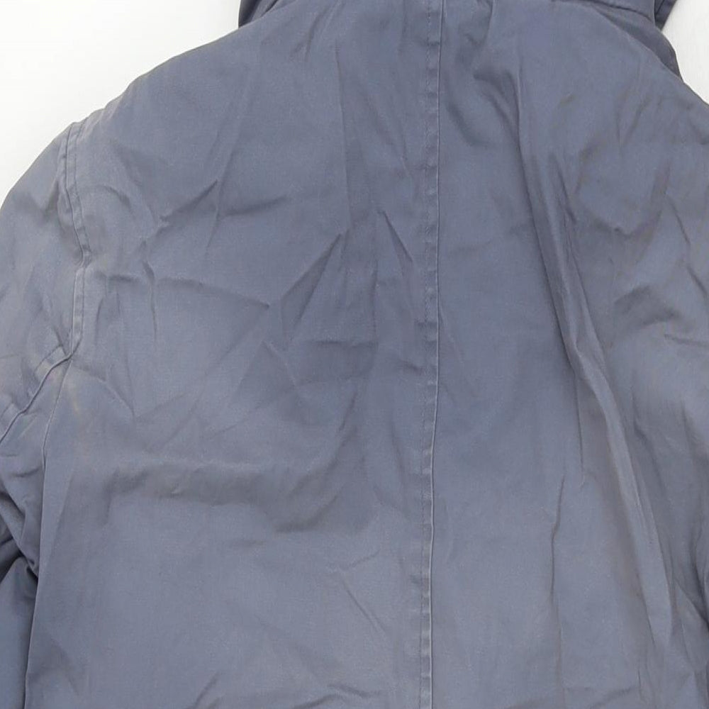 Marks & Spencer Womens Blue Parka Jacket Size 12 Zip