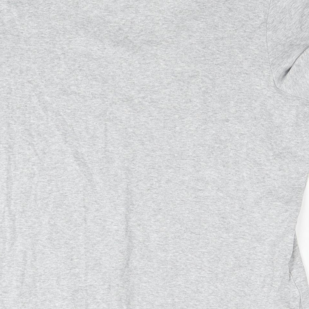 Marks & Spencer Womens Grey Cotton Basic T-Shirt Size 18 Round Neck