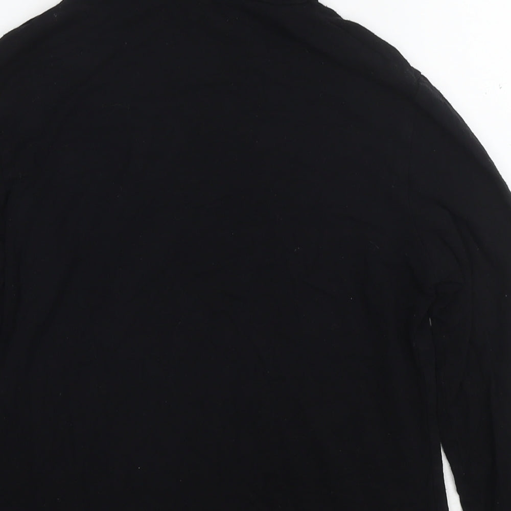 Dorothy Perkins Womens Black Viscose Basic Blouse Size 12 Roll Neck
