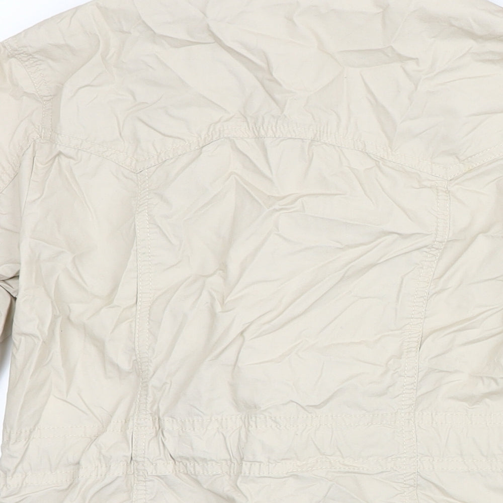 Marks & Spencer Womens Beige Jacket Coat Size 8 Zip