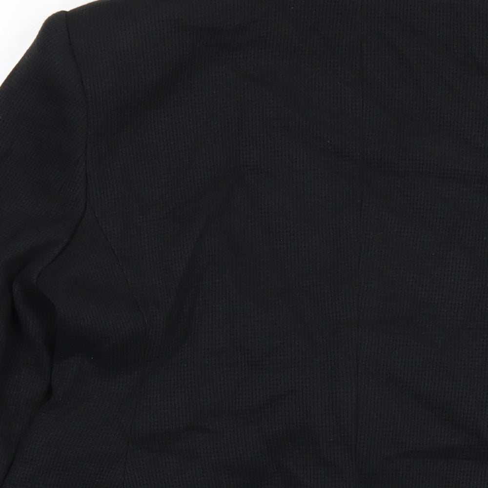 Marks & Spencer Womens Black Cotton Jacket Blazer Size 10