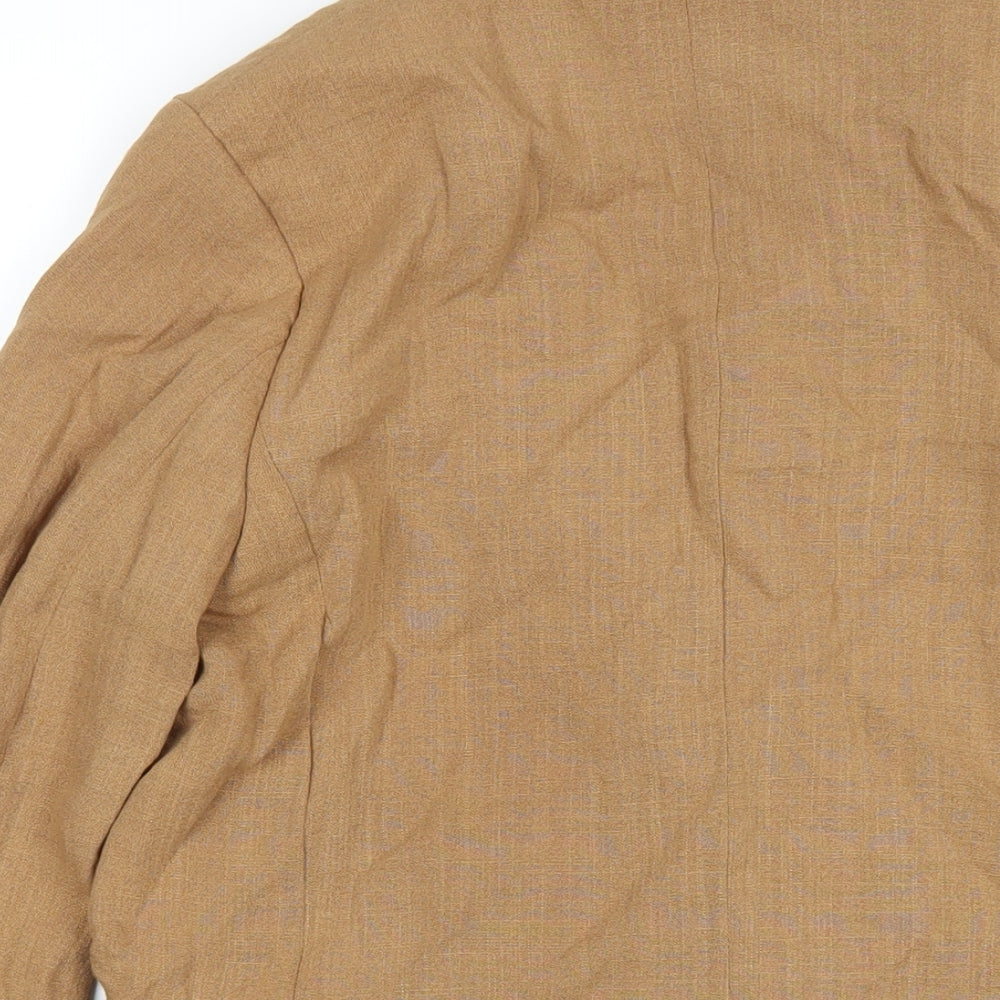 H&M Womens Brown Jacket Blazer Size 8 Button