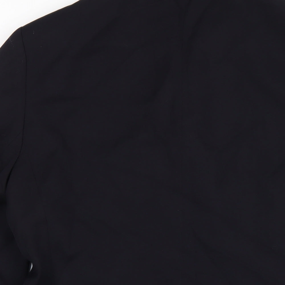 Casual Corner Womens Blue Wool Jacket Blazer Size 14