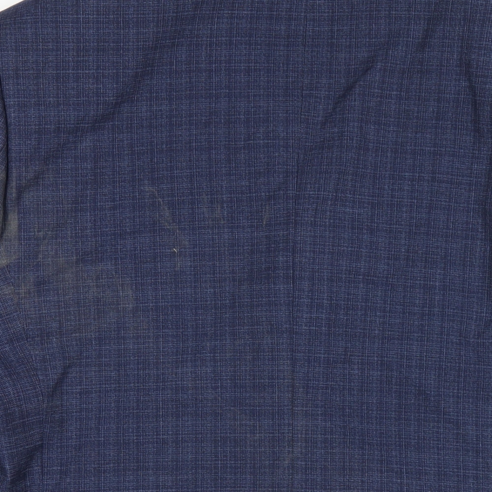 Marks & Spencer Mens Blue Polyester Jacket Blazer Size 42 Regular