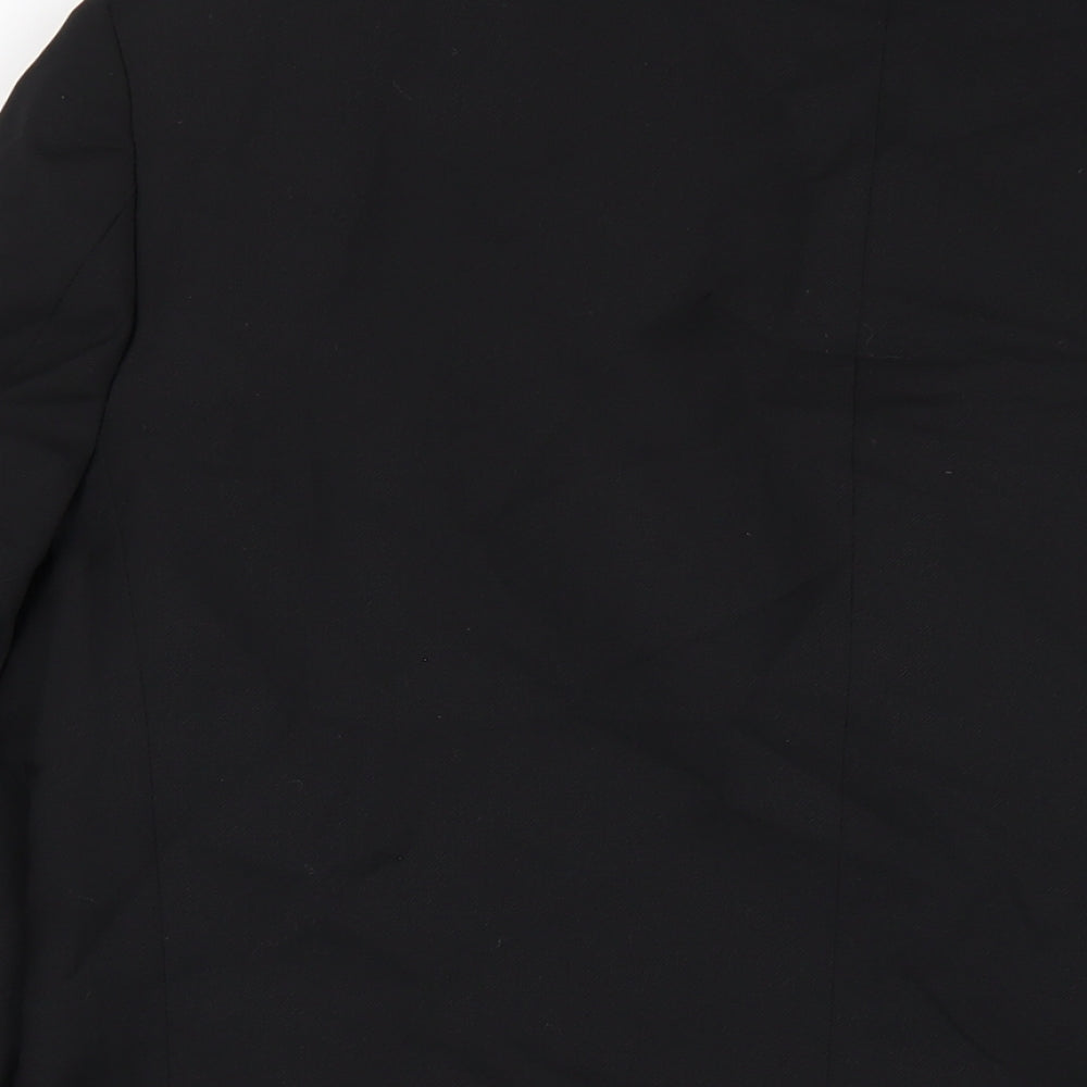 Marks & Spencer Mens Black Wool Jacket Blazer Size 42 Regular