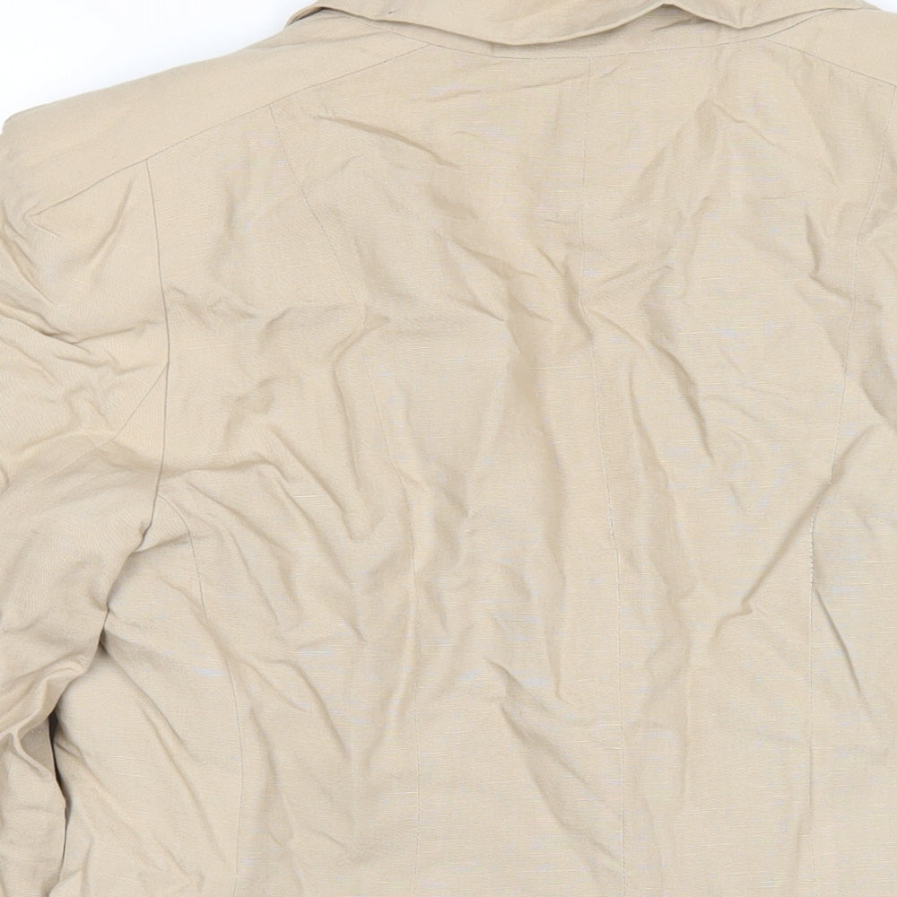 Marks & Spencer Womens Beige Jacket Blazer Size 12 Button