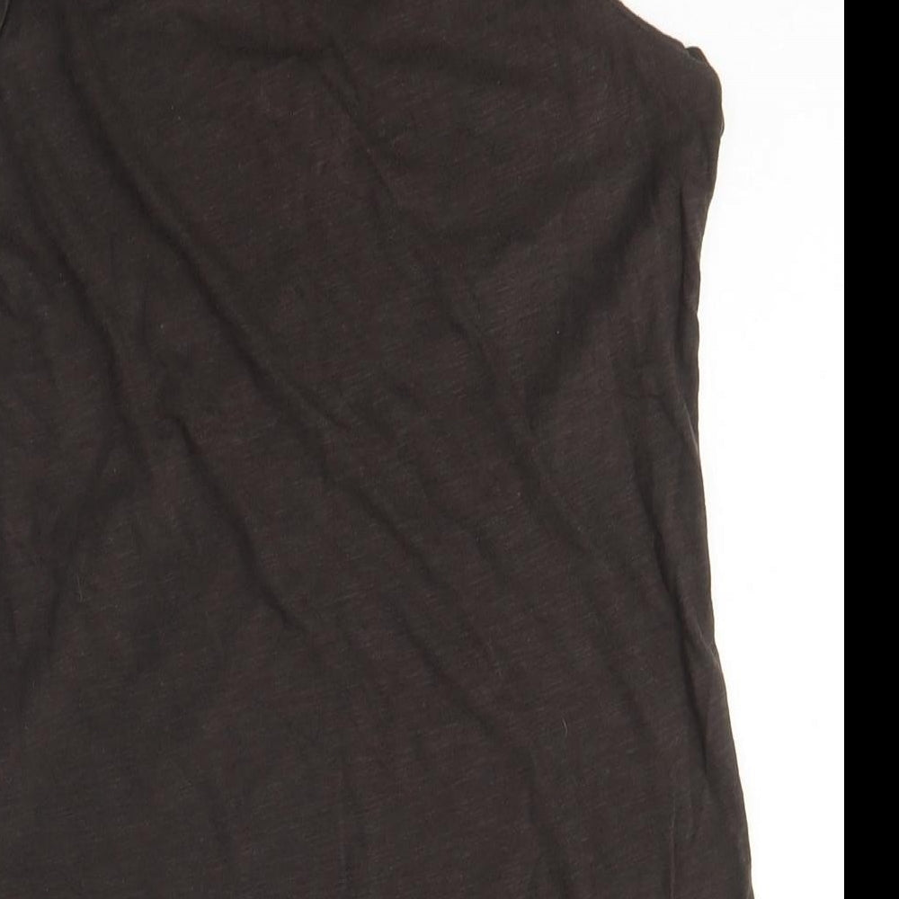Mexx Women's Black Studded Scoop Neck Tank Top M