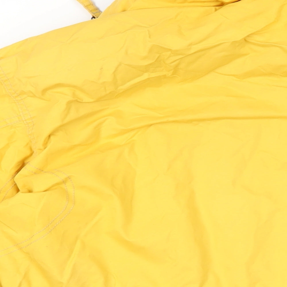 Marks & Spencer Womens Yellow Jacket Size 14 Zip - Lightweight Water Resistant