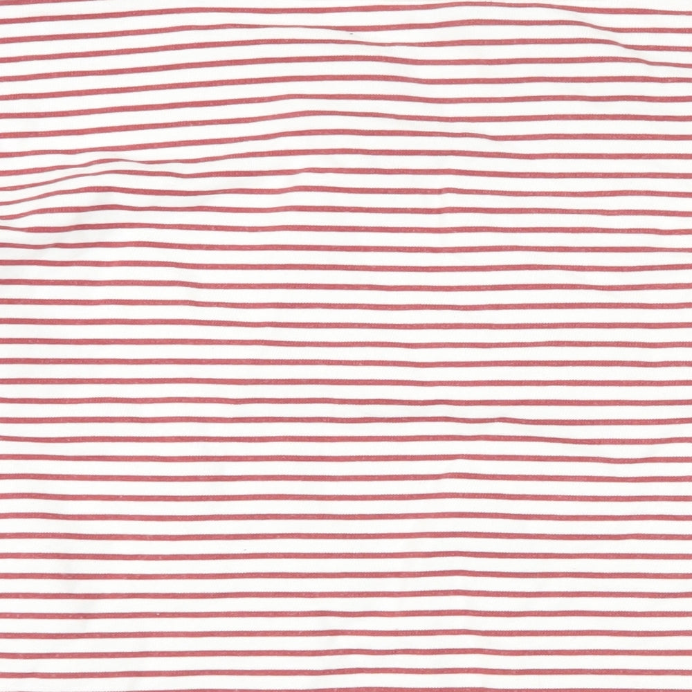 Marks & Spencer Womens White Striped Cotton Pullover Sweatshirt Size M Pullover