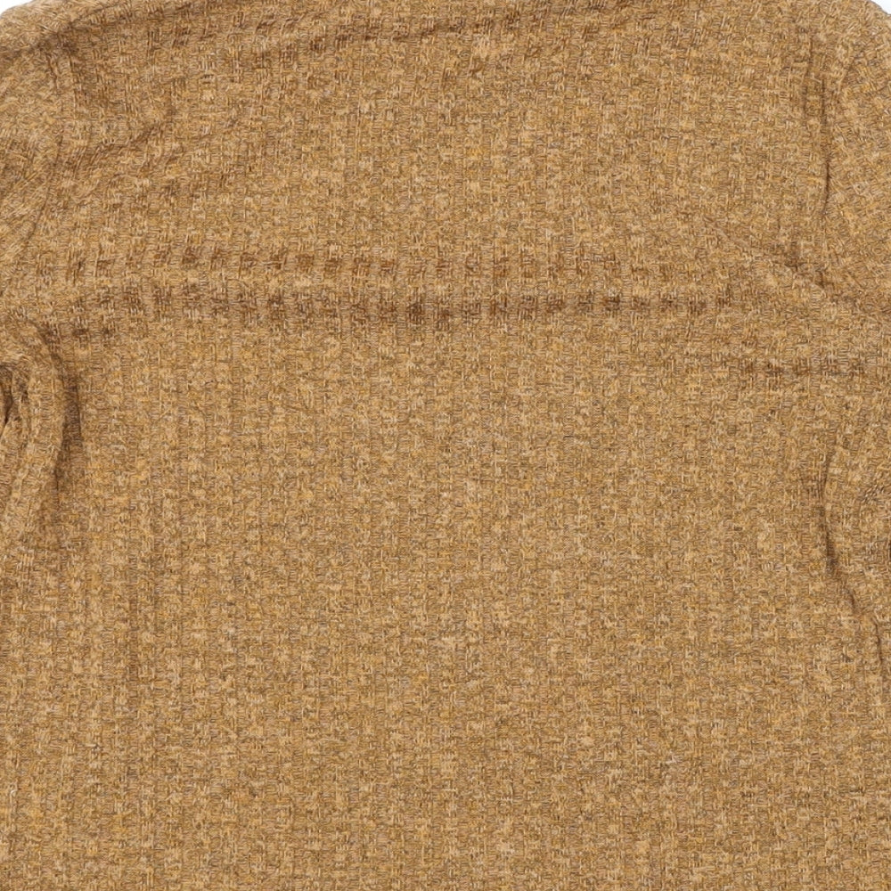 attrattivo Womens Brown High Neck Polyester Pullover Jumper Size S