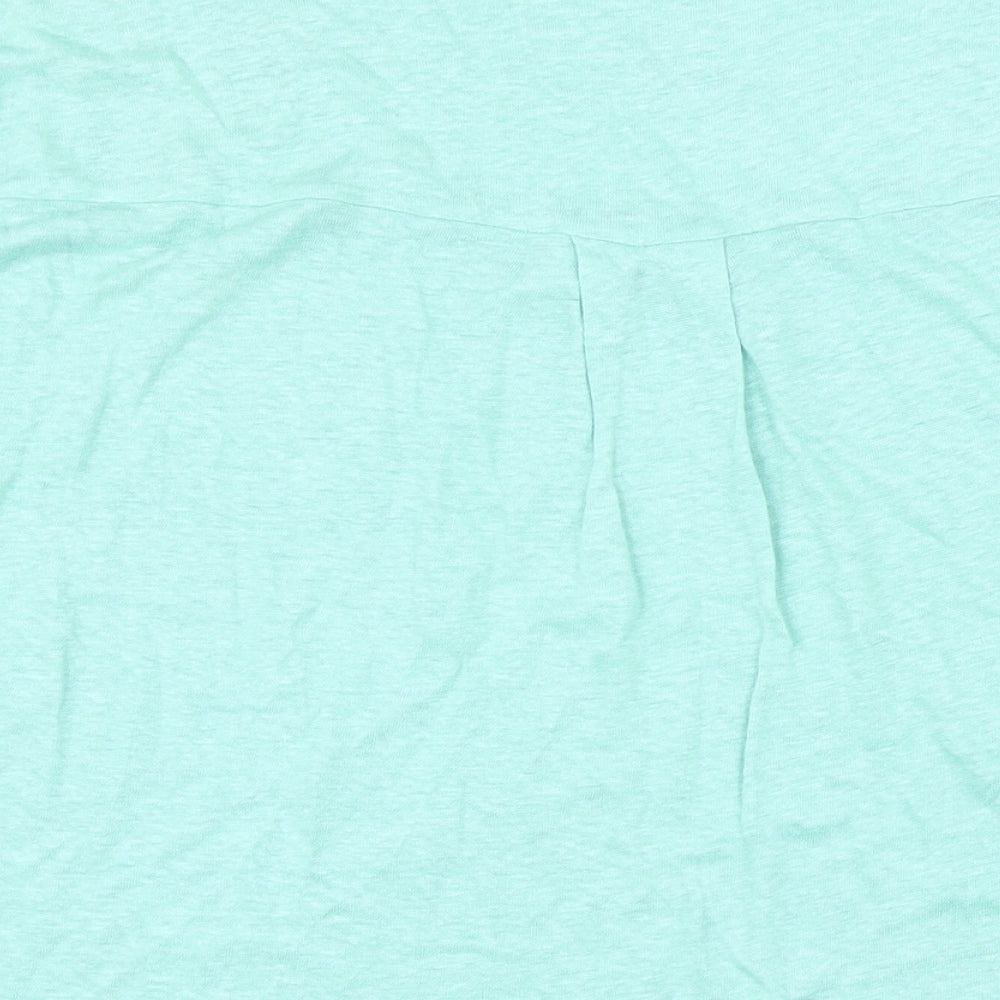Indigo Womens Gold Flax Basic T-Shirt Size 20 Scoop Neck