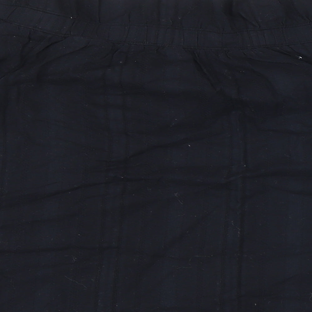 Next Womens Black 100% Cotton Tunic Blouse Size 10 Off the Shoulder