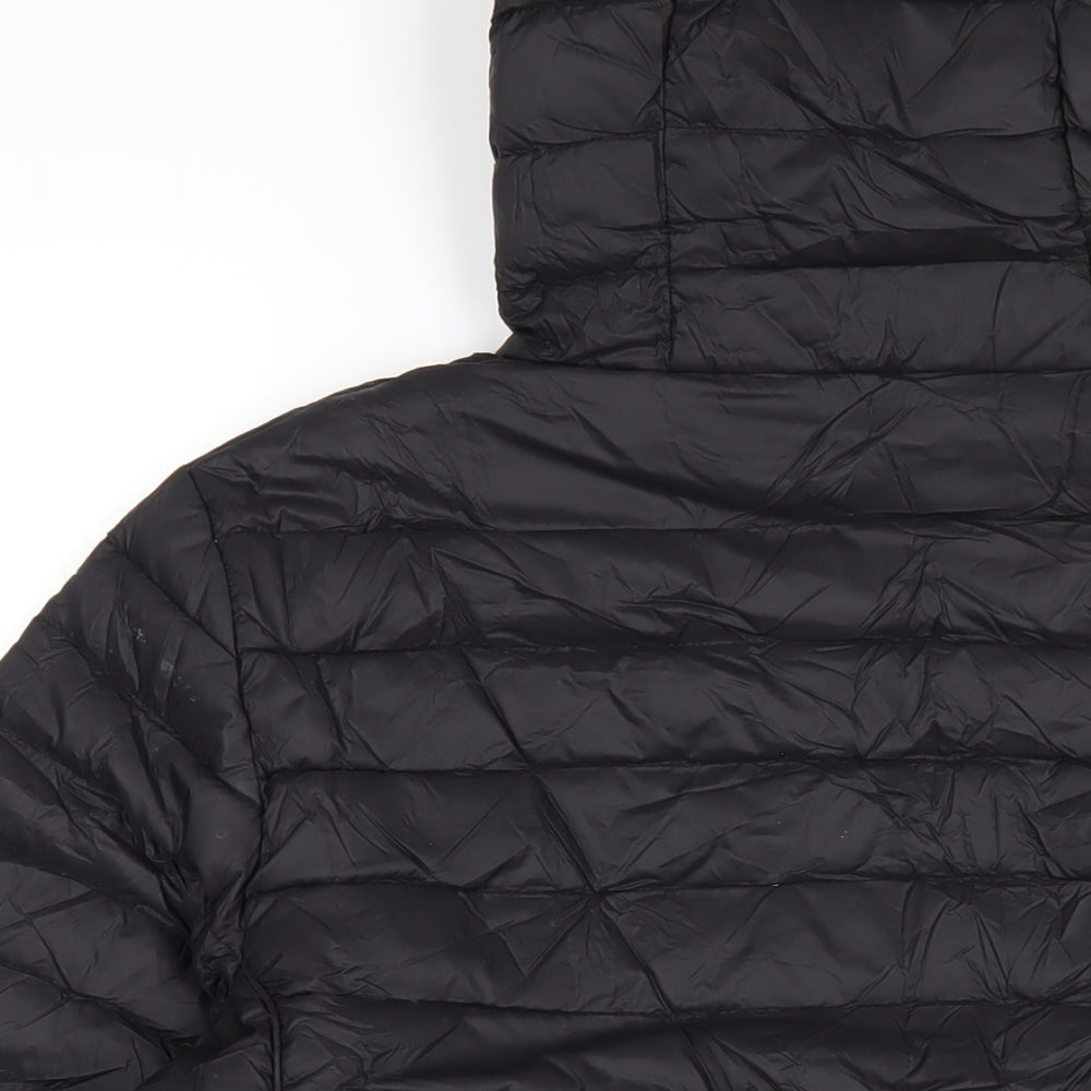Back to Alaska Mens Black Puffer Jacket Coat Size L Zip