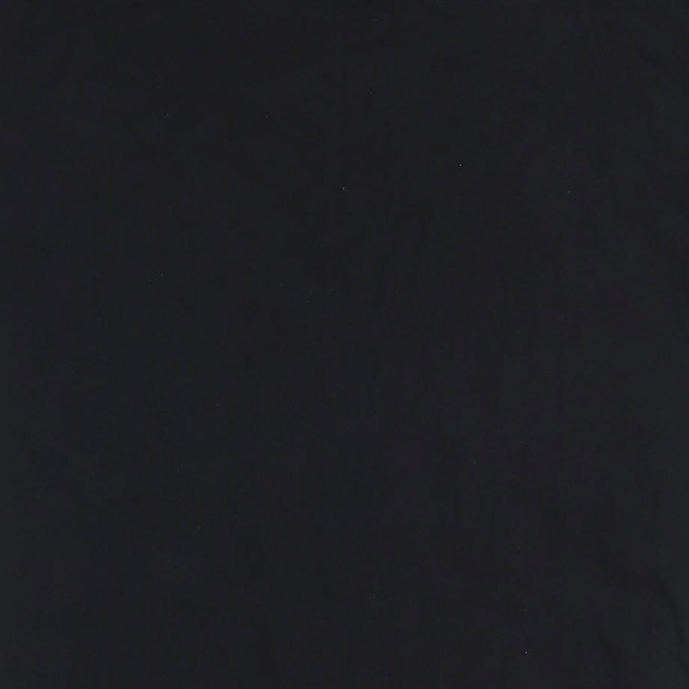 Illusive London Unisex Black Floral T-Shirt M Casual