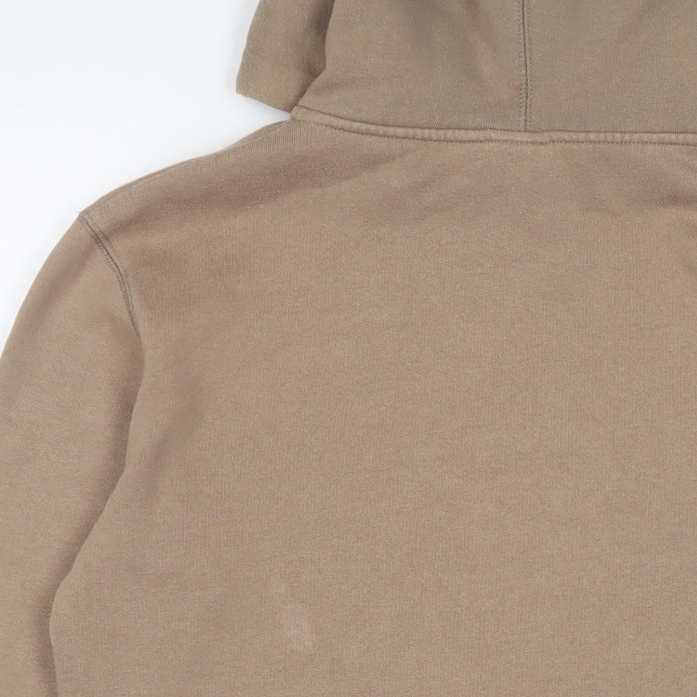 11 Degrees Mens Brown Cotton Pullover Hoodie Size Xs - Logo