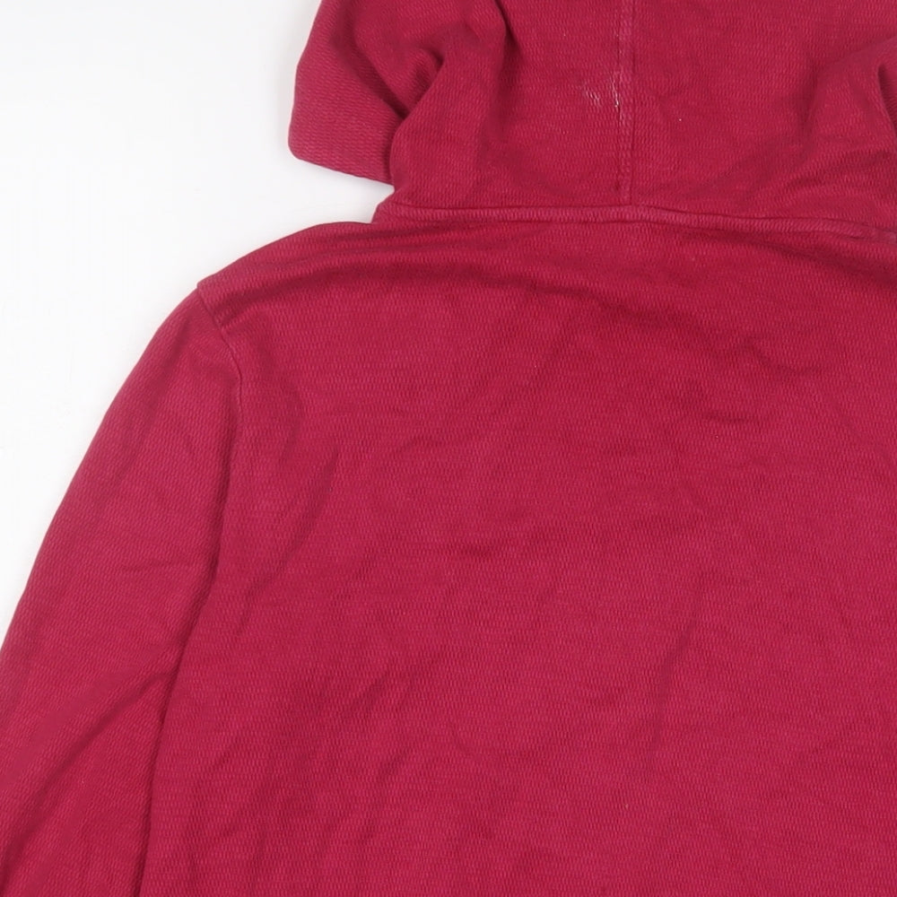 NEXT Womens Pink Cotton Full Zip Hoodie Size 8 Zip